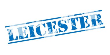 Leicester mavi pul beyaz arka plan üzerinde