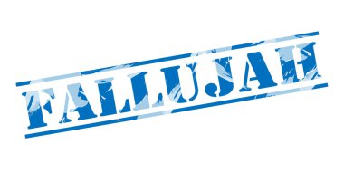 Felluce mavi pul beyaz arka plan üzerinde