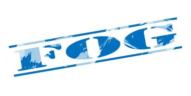 beyaz zemin üzerine mavi sis damgası