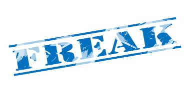 ucube mavi pul beyaz arka plan üzerinde