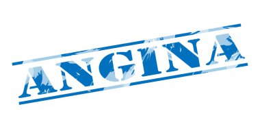 anjin mavi pul beyaz arka plan üzerinde