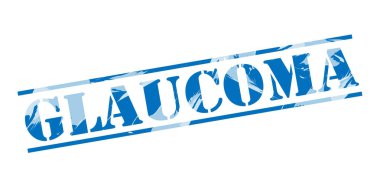 Glokom mavi pul beyaz arka plan üzerinde