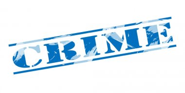 Beyaz arka plan üzerinde suç mavi pul