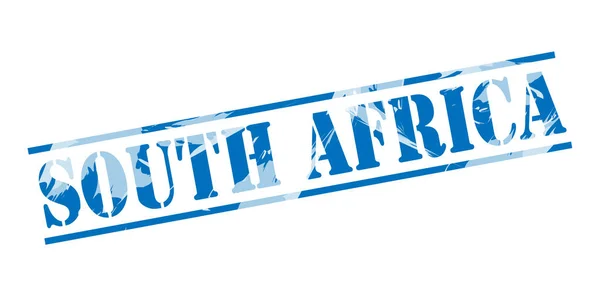 South Africa Blue Stamp White Background — Stock Photo, Image