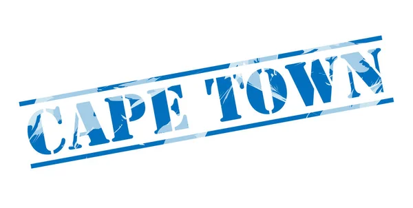 Cape Town Blue Stamp White Background — Stock Photo, Image