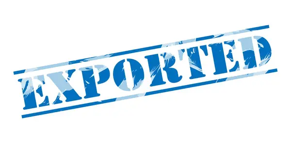 Exported Blue Stamp White Background — Stock Photo, Image