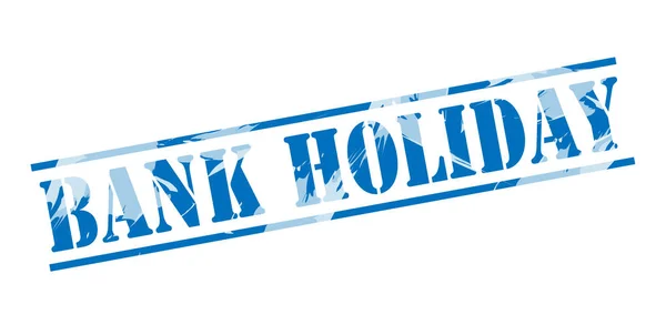 Bank Holiday Blue Stamp White Background — Stock Photo, Image
