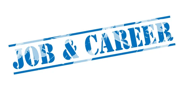 Job Career Blue Stamp White Background — Stock Photo, Image