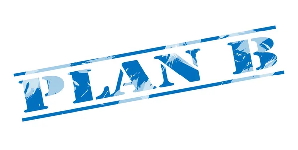 Plan Blue Stamp White Background — Stock Photo, Image