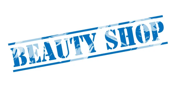 Beauty Shop Blauer Stempel Auf Weißem Hintergrund — Stockfoto