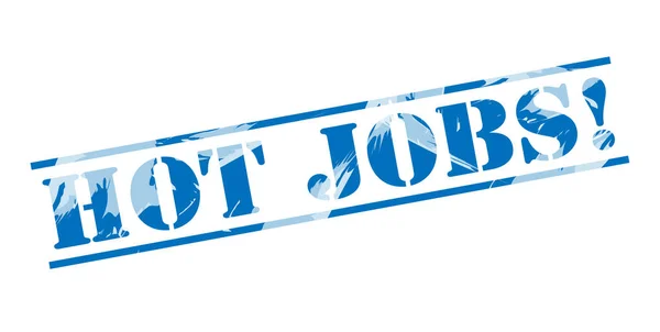 Hot Jobs Blue Stamp White Background — Stock Photo, Image