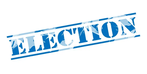 Election Blue Stamp White Background — Stock Photo, Image