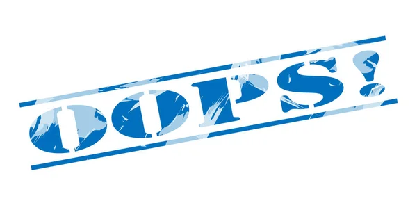 Oops Blue Stamp White Background — Stock Photo, Image