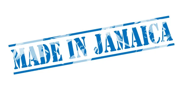 Feito Jamaica Selo Azul Sobre Fundo Branco — Fotografia de Stock