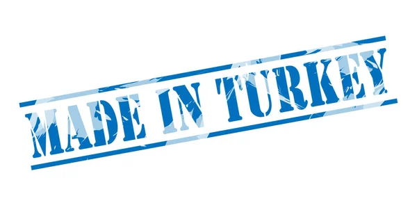 Στην Τουρκία Μπλε Σφραγίδα Λευκό Φόντο — Φωτογραφία Αρχείου