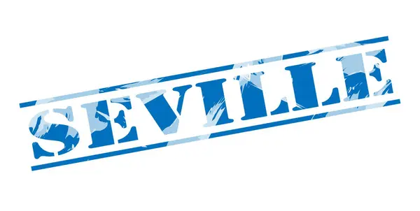 Севильский Синий Штамп Белом Фоне — стоковое фото