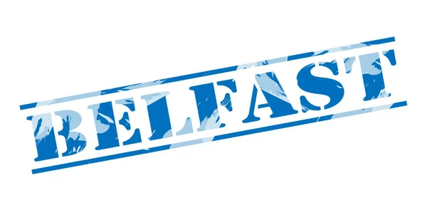 Belfast Blue Stamp White Background — Stock Photo, Image