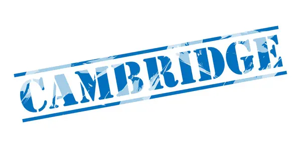 Cambridge Blauer Stempel Auf Weißem Hintergrund — Stockfoto