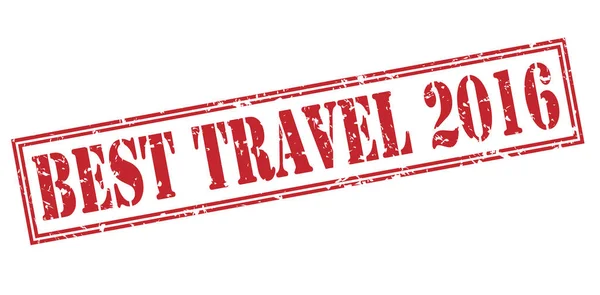 Miglior Viaggio 2016 Timbro Rosso Sfondo Bianco — Foto Stock