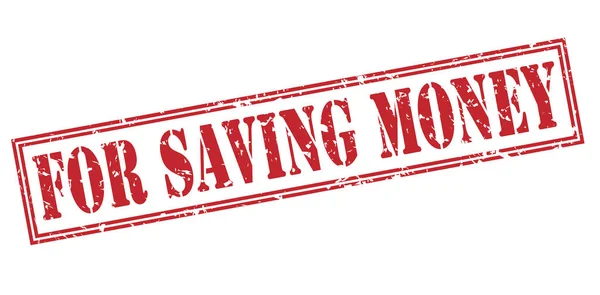 Saving Money Red Stamp White Background — Stock Photo, Image