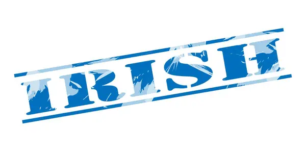 Irisch Blaue Marke Auf Weißem Hintergrund — Stockfoto