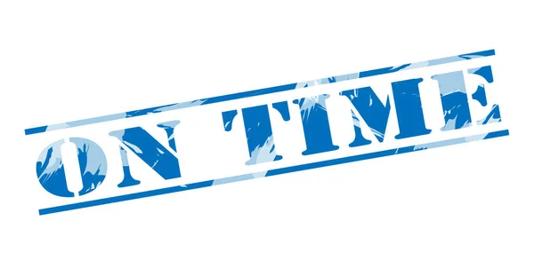 Time Blue Stamp White Background — Stock Photo, Image