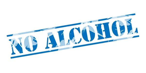 Geen Alcohol Blauwe Stempel Witte Achtergrond — Stockfoto