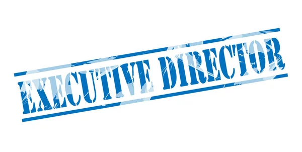 executive director blue stamp on white background