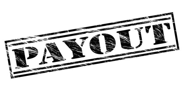 payout black stamp on white background