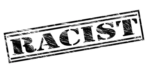 Ρατσιστική Σφραγίδα Μαύρη Άσπρο Φόντο — Φωτογραφία Αρχείου