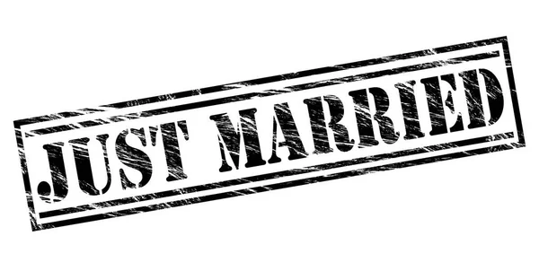 Gerade Verheiratet Schwarze Marke Auf Weißem Hintergrund — Stockfoto