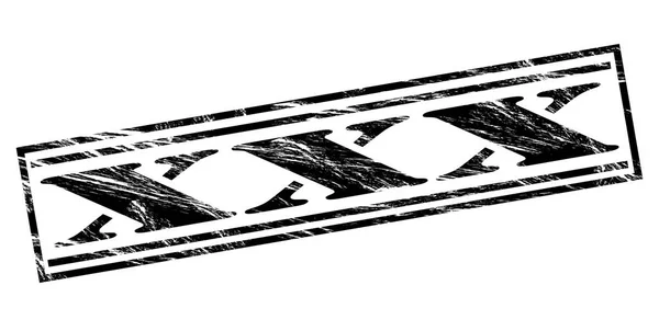 Pieczęć Xxx Czarne Białym Tle — Zdjęcie stockowe