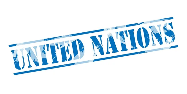 Єднані Нації Синя Марка Білому Тлі — стокове фото