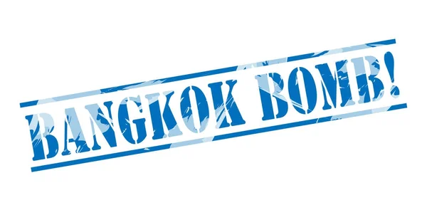 Bomba Bangkok Carimbo Azul Sobre Fundo Branco — Fotografia de Stock