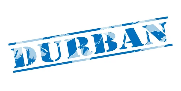 Durban Blue Stamp White Background — Stock Photo, Image