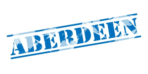 Aberdeen Blauen Stempel Auf Weißem Hintergrund — Stockfoto