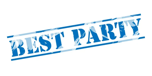 Best Party Blue Stamp White Background — Stock Photo, Image