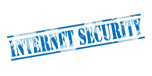 Internet Sicherheit Blauer Stempel Auf Weißem Hintergrund — Stockfoto