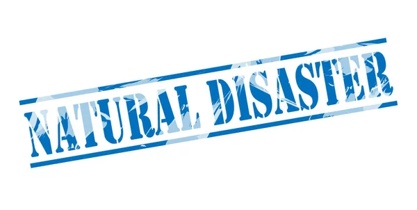 Natural Disaster Blue Stamp White Background — Stock Photo, Image