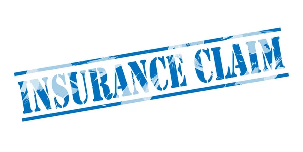 Versicherungsanspruch Blauer Stempel Auf Weißem Hintergrund — Stockfoto