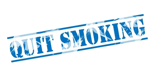 Σταματήσουν Κάπνισμα Μπλε Σφραγίδα Λευκό Φόντο — Φωτογραφία Αρχείου