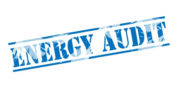 Energy Audit Blue Stamp White Background — Stock Photo, Image