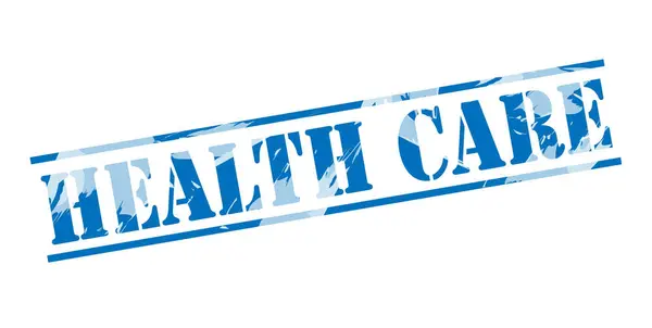 Gesundheitswesen Blauer Stempel Auf Weißem Hintergrund — Stockfoto