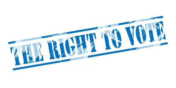Het Actief Kiesrecht Blauwe Stempel Witte Achtergrond — Stockfoto