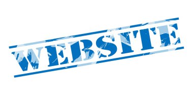 Beyaz arka plan üzerinde Web sitesi mavi pul