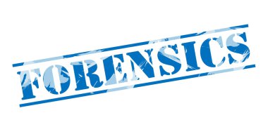 beyaz zemin üzerine adli tıp mavi pul