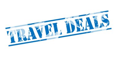 beyaz zemin üzerine mavi pul seyahat fırsatları