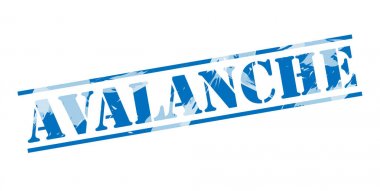 beyaz zemin üzerine çığ mavi pul