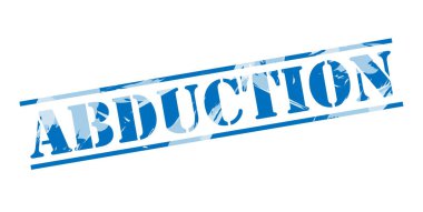 Beyaz arka planda kaçırma mavi pul