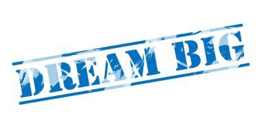 rüya büyük mavi pul beyaz arka plan üzerinde